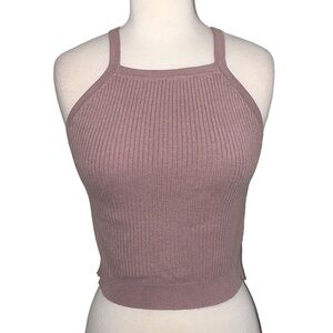 URBAN HERITAGE pink ribbed cropped tank in women’s medium